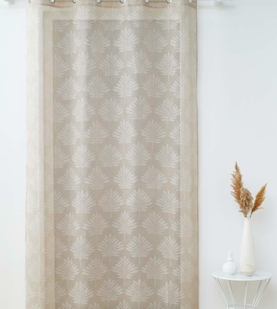 Sheer Curtain Applique Woven